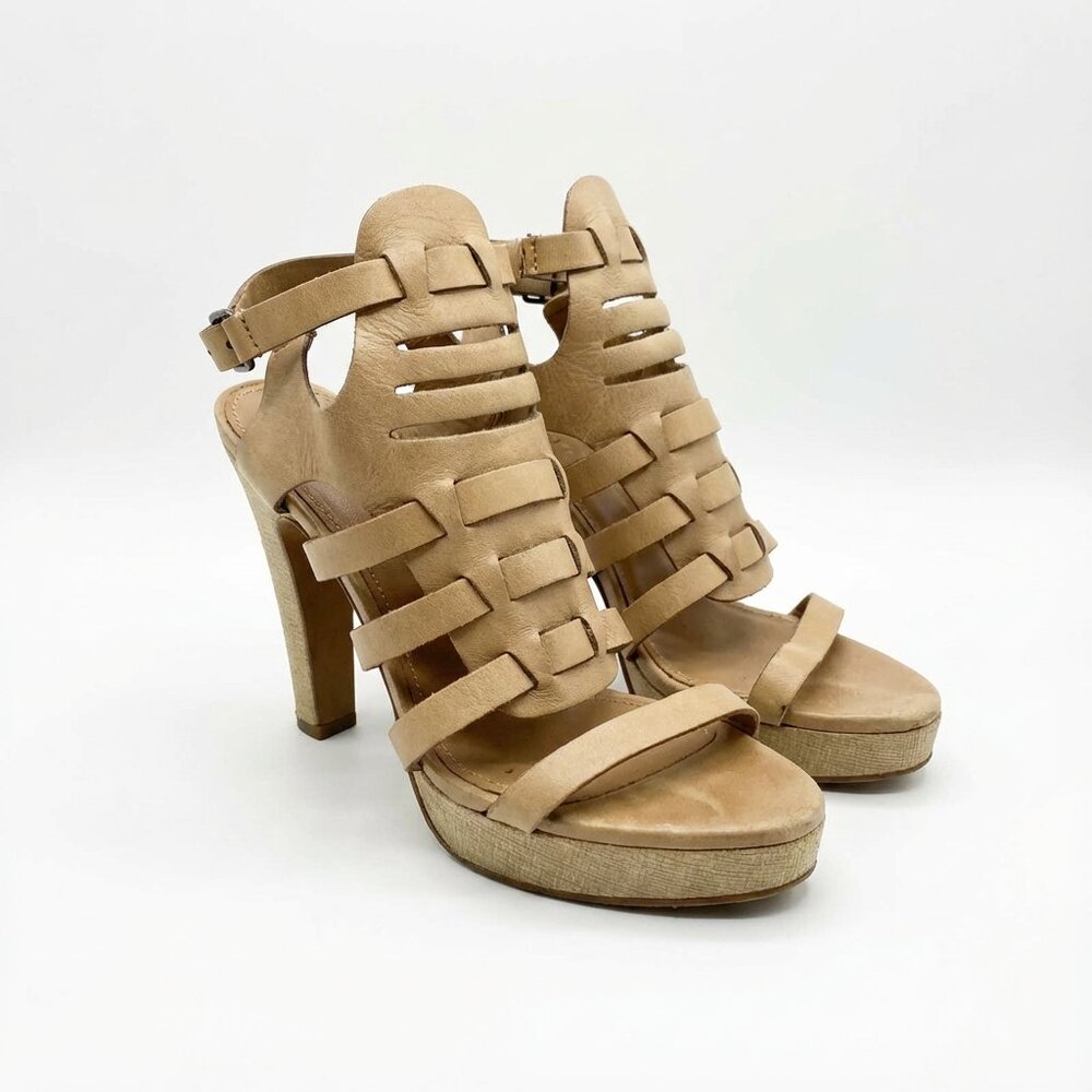 Rag & Bone Strap Sandal Heels Tan